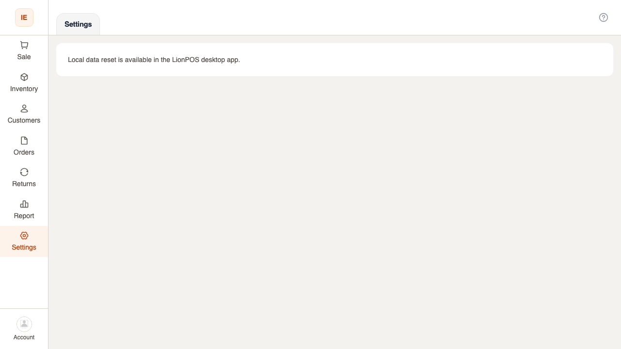 Local data settings